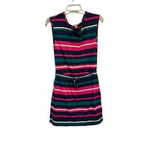 Banana Republic Cotton Open Back Striped Dress 80s Inspired XS